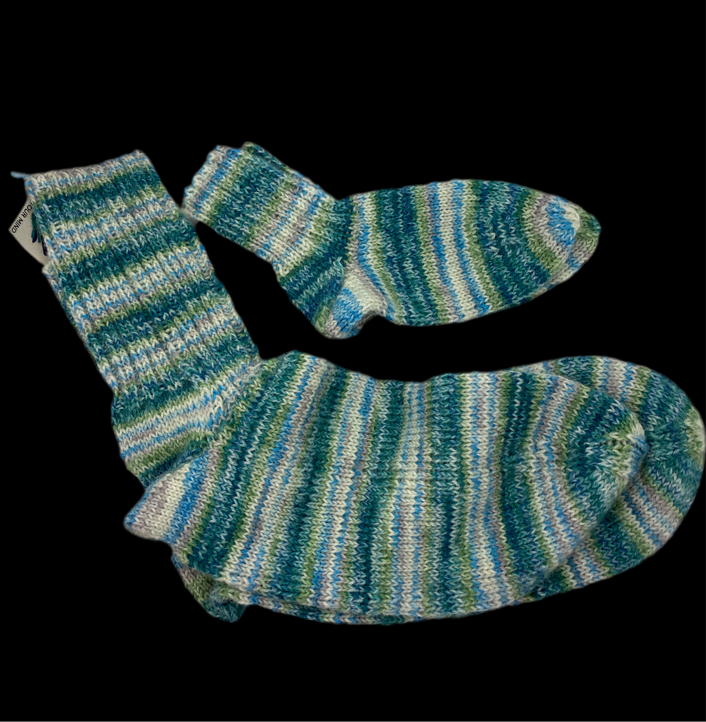 Socken, handgestrickt