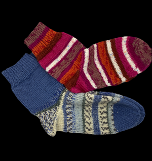 Socken, handgestrickt