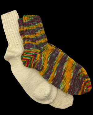Socken, handgestrickt